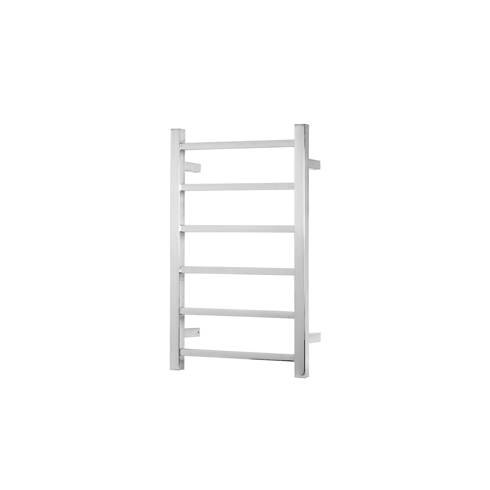 Heated Towel Rail 6 Square Bar Chrome 400 ArchiPro NZ