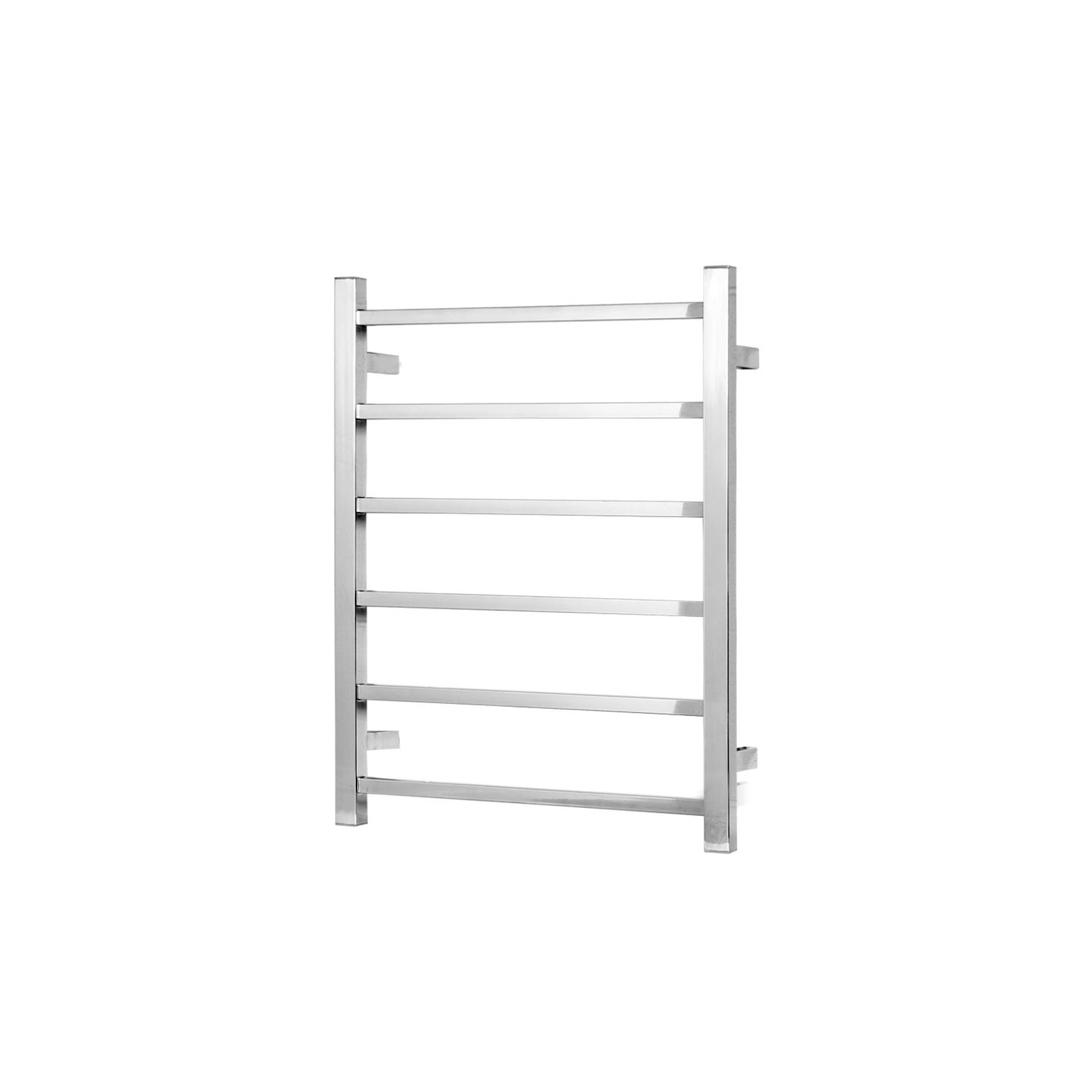 Heated Towel Rail 6 Square Bar Chrome 600 ArchiPro NZ