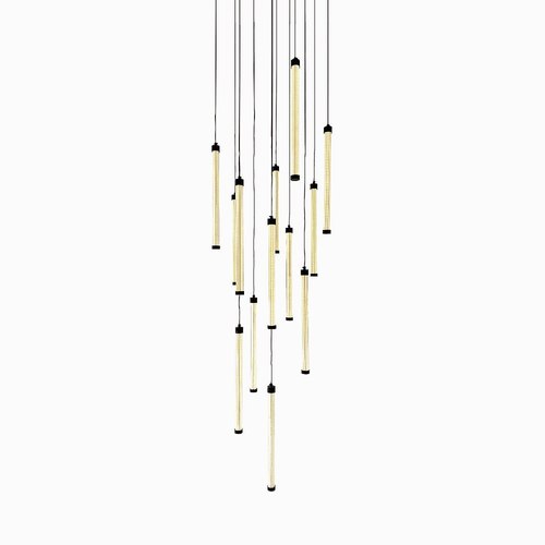 Matte Black Noir 13L Chandelier