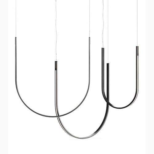 Matte Black Rune 3L Chandelier