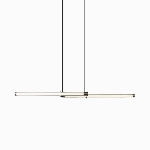 Matte Black Leda Linear 2L Pendant Light