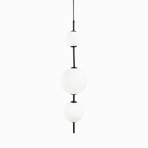 Matte Black Opal Small 1L Pendant Light