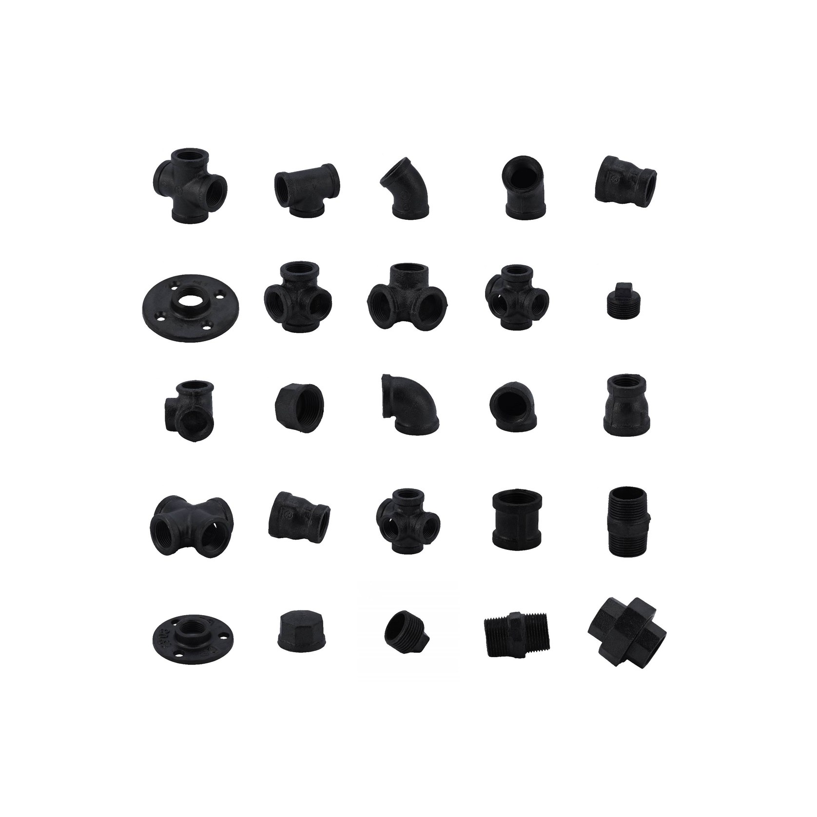 Classic Black Pipe Fittings (20mm) ArchiPro NZ