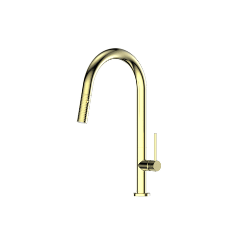 PVD Brushed Brass Tesora Pulldown Sink Mixer