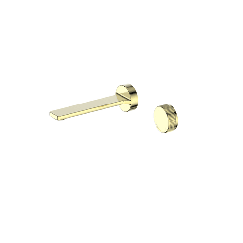 PVD Brushed Brass Venza Two hole Wall mounted Basin Mixer