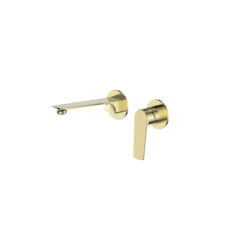 PVD Brushed Brass Novi Wall Basin/Bath Mixer