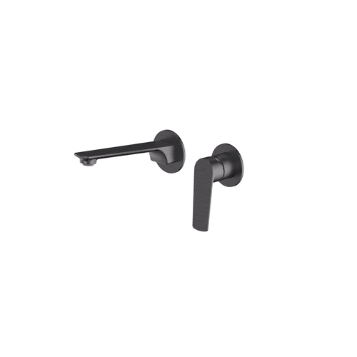 PVD Gunmetal Novi Wall Basin/Bath Mixer
