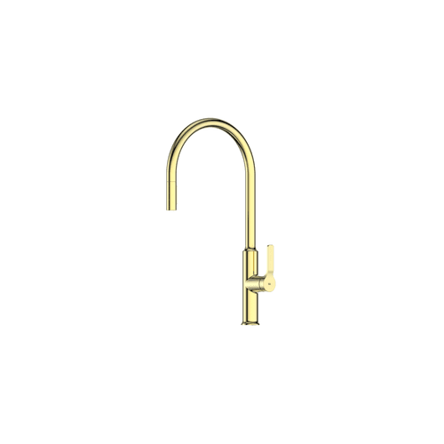 PVD Brushed Brass Craft Pulldown Kitchen Mixer with Chef's Spout