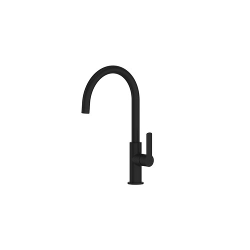 PVD Matte Black Astro II Gooseneck Sink Mixer