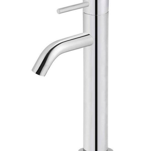 Polished Chrome Meir Piccola Tall Basin Mixer Tap with 130mm Spout - Lustre Bronze