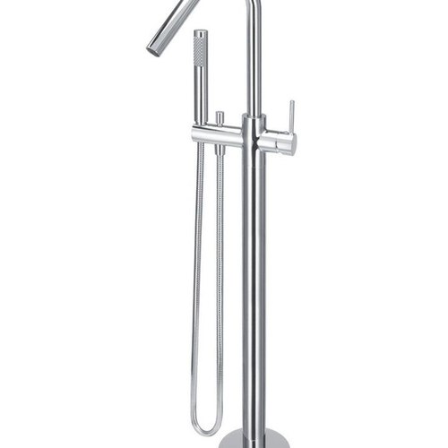 Polished Chrome Meir Round Freestanding Bath Spout and Hand Shower Lustre Bronze
