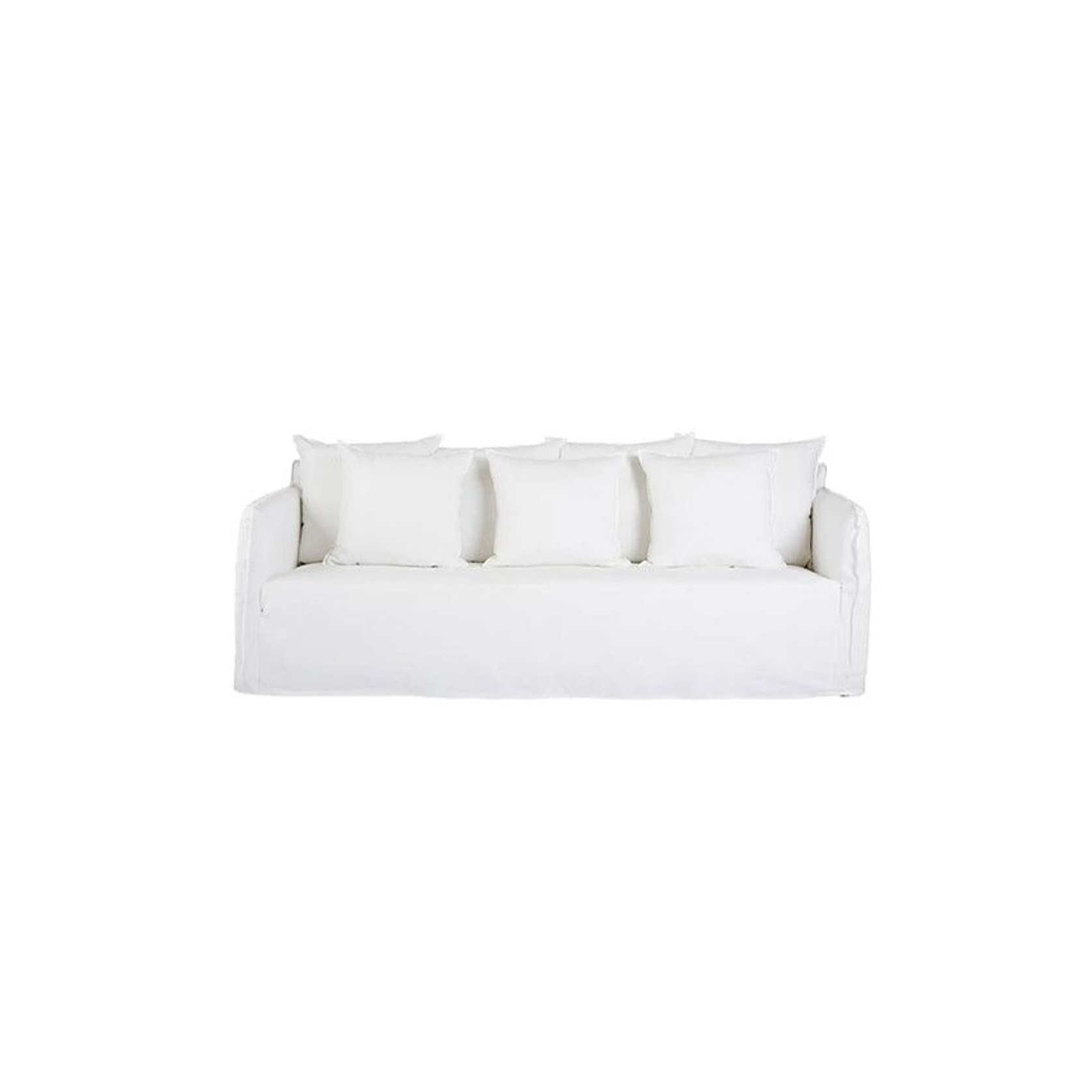 Montauk Slipcover Sofa White ArchiPro NZ
