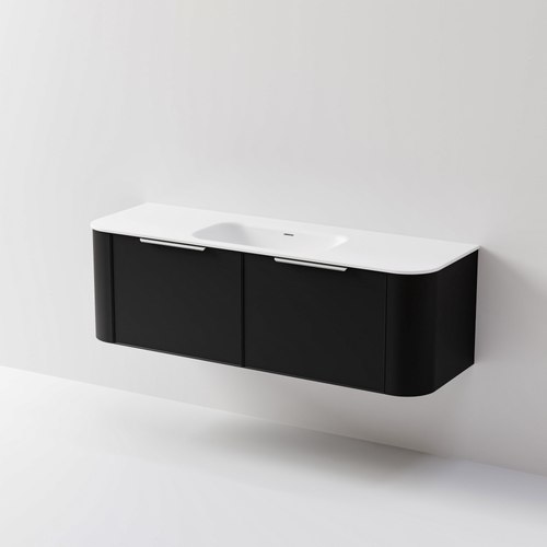 Black Nature 1500 Vanity | Inset Basin & Axel Drawer Front
