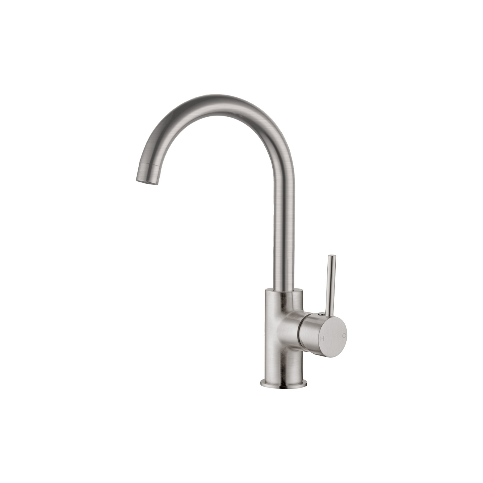Dolce Kitchen Mixer Gooseneck All Pressure Brushed Nickel | ArchiPro NZ