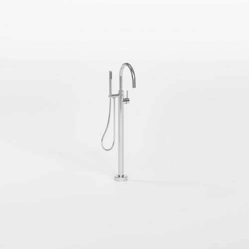 Chrome Nature Floorstanding Bath Filler with Hand Spray
