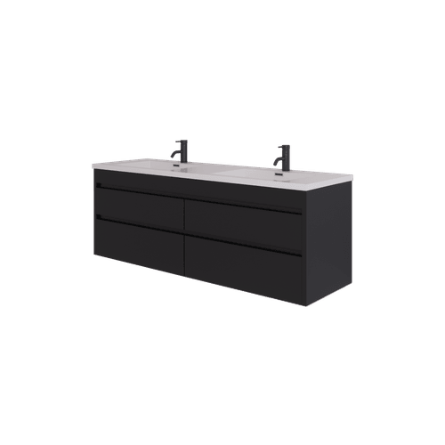 Black Code Neo 1800 Four Drawer Wall-Hung Vanity Range