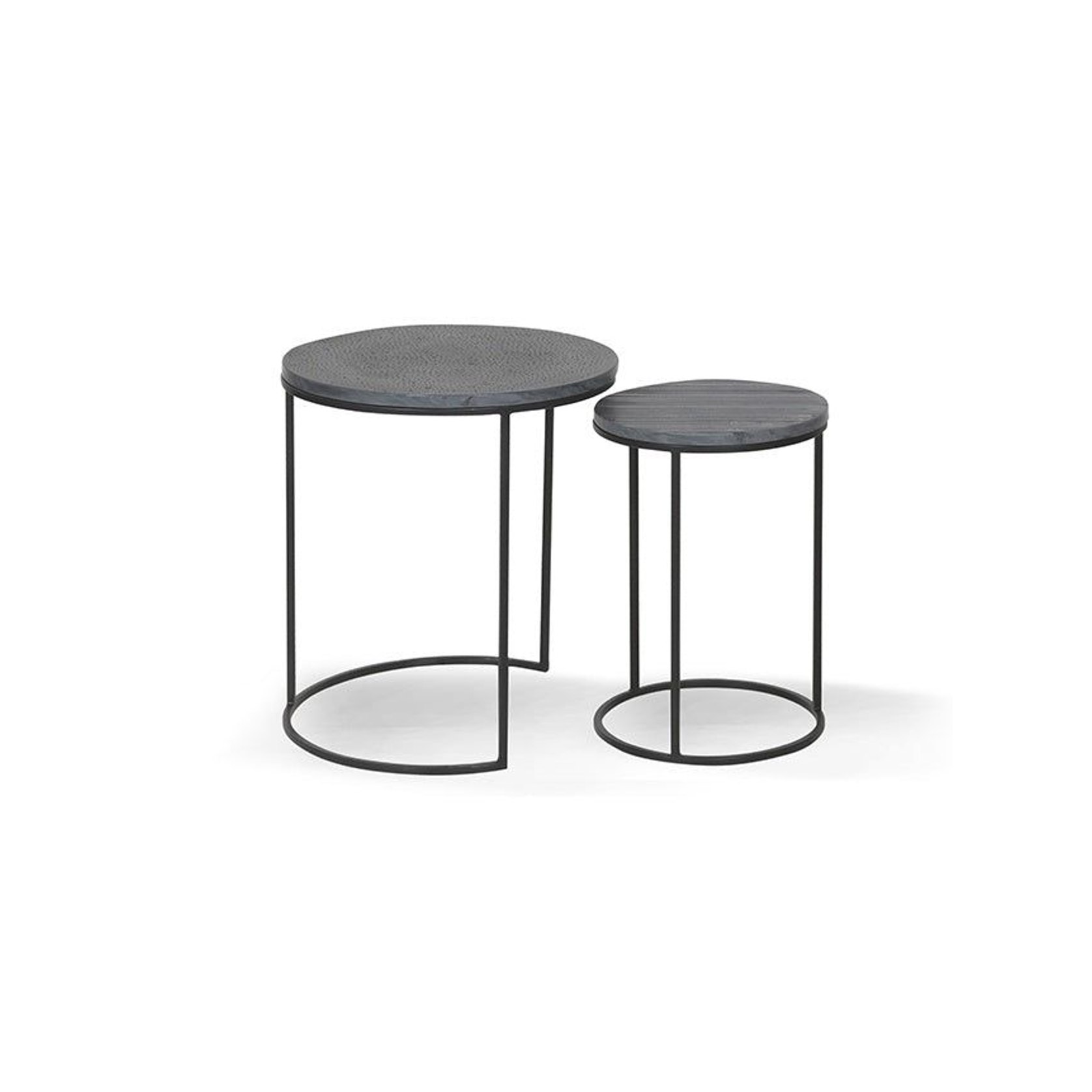 Classic Nested Side Tables (Etched & Striped Marble) ArchiPro NZ