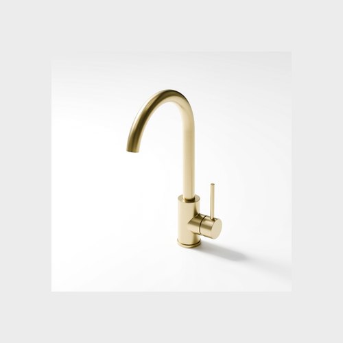 Brushed Brass Premiere Gooseneck Kitchen Mixer