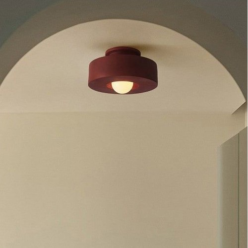 Dark Red Pascal Ceiling Light