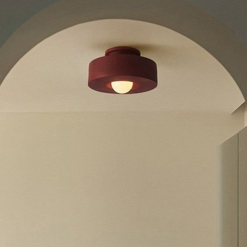 Dark Red Pascal Ceiling Light