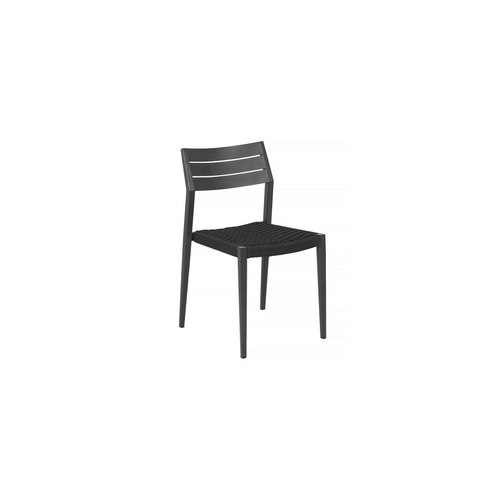Dark Grey Passerine 2.0 Aluminium and Rope Outdoor Dining Chair