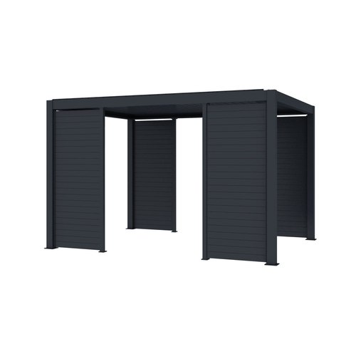 Charcoal Tasman Freestanding Pergola Tongue and Groove Privacy Screen