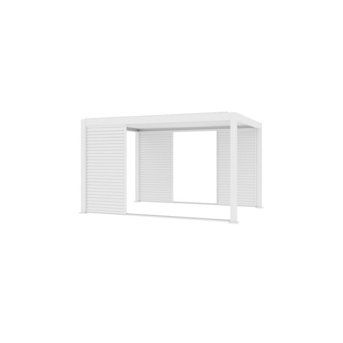 White Atlantic & Caribbean Freestanding Pergola Shutter Sliding Door