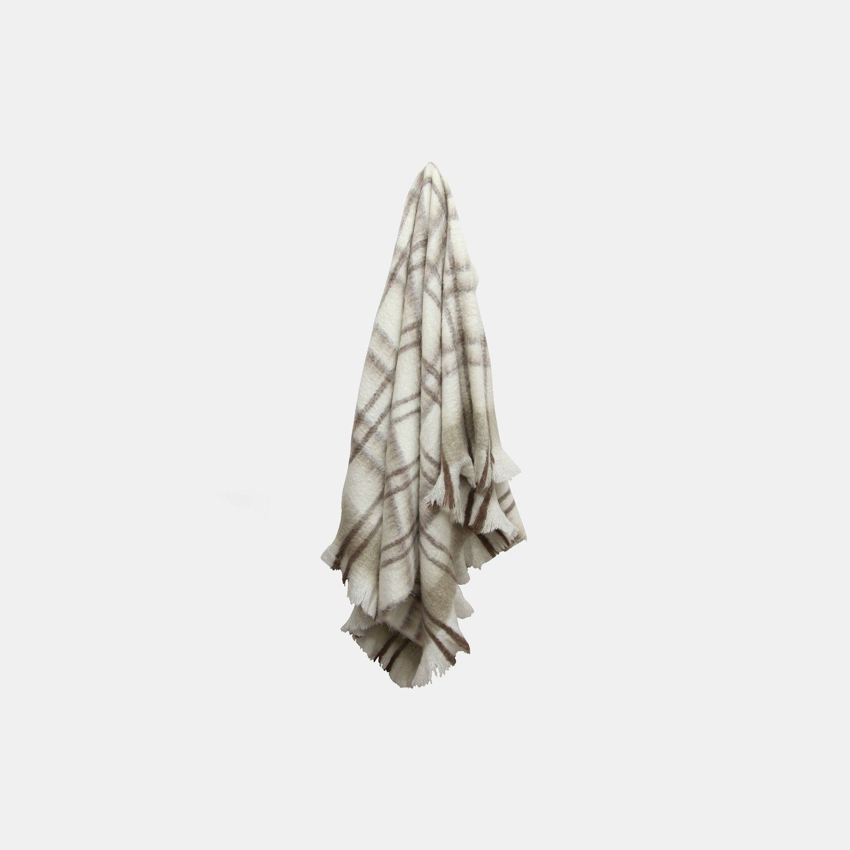 Plaid Taupe Throw ArchiPro NZ