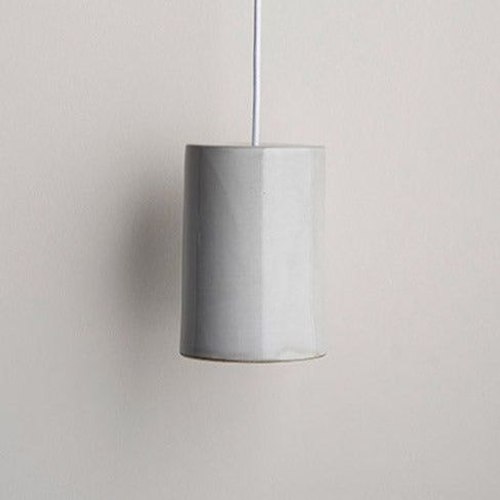 Saltbush Ceramic Pendant Cylinder Light Large