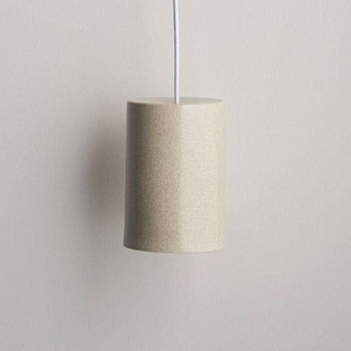 Poppyseed Ceramic Pendant Cylinder Light Large