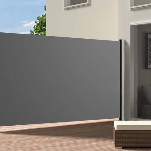 Grey Retractable Side Awning & Privacy Screen 2m X 3m