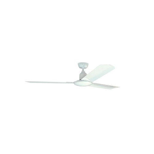 White Retro White Flat Bottom + Colonial Blade AC Motor Fan