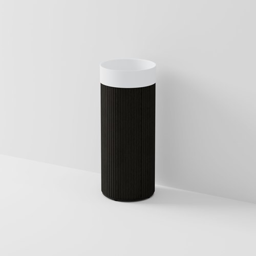 Dark Ash Code Sora Pedestal Vanity | With Basin