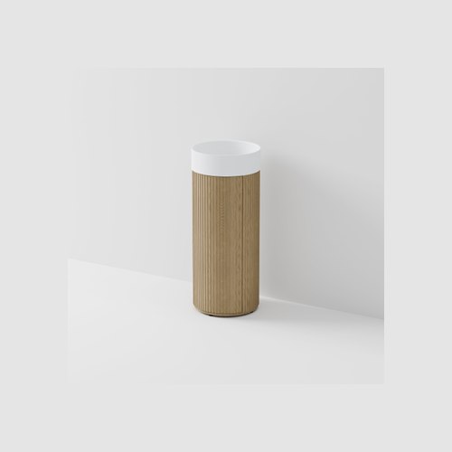 Light Ash Code Sora Pedestal Vanity | With Basin