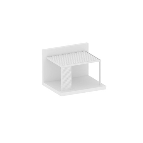 White Tasman Wall Mounted Pergola Shutter Wall