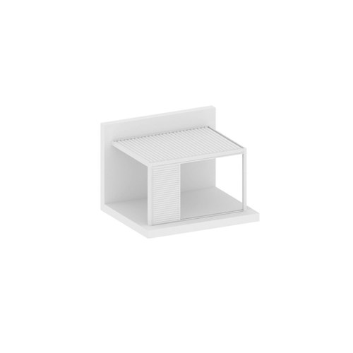 White Baltic Wall Mounted Pergola Shutter Sliding Door