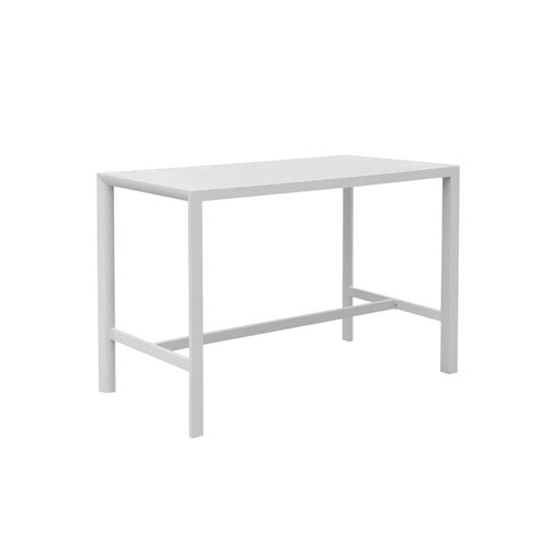 Matte White Stratus Outdoor Aluminium Bar Leaner Table