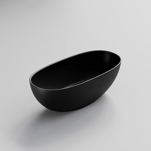 Matte Black Concrete Code Cove Concrete Freestanding Bath