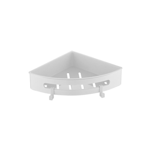 Matte White Versa Corner Shower Shelf