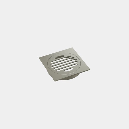 Brushed Nickel Evolve Floor Grate 110mm