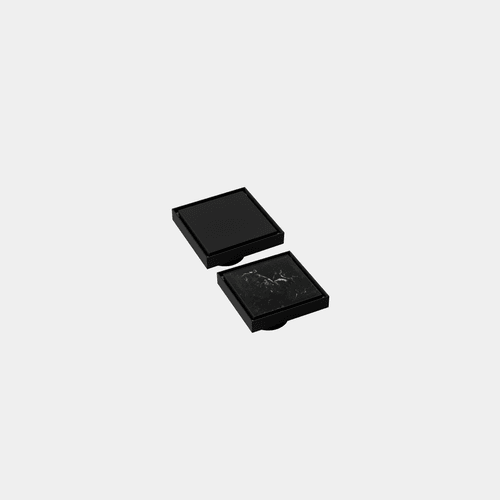 Matte Black Versa Square Tiled Shower Waste & Full Undermount Kit