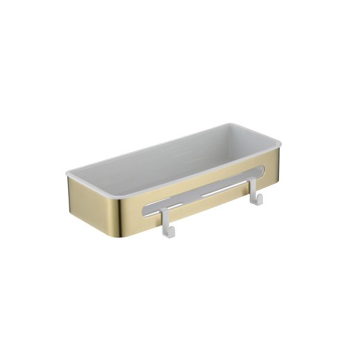 Brushed Brass Versa Rectangle Shower Shelf