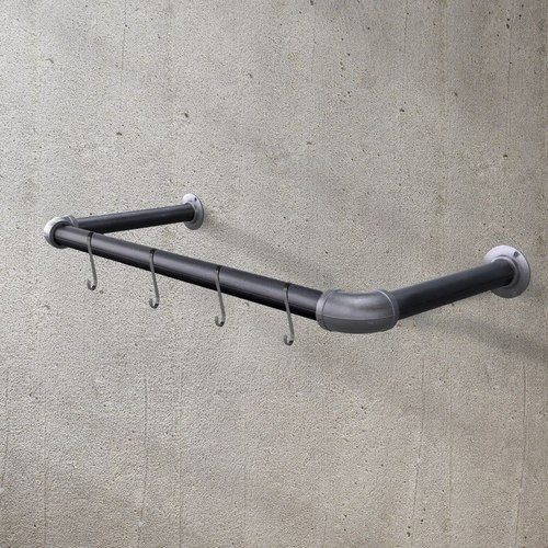 Vintage Industrail Storage Rail with Small Hooks