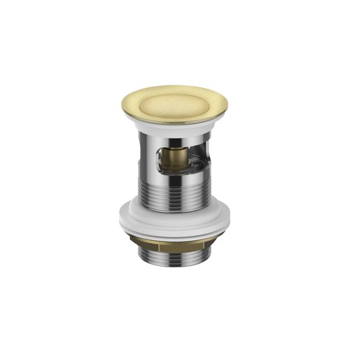 PVD Brushed Brass Basin Waste Pop-up w/overflow