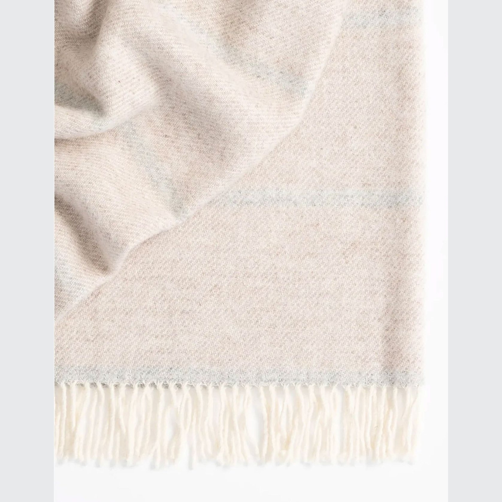 Weave Home Hellister Throw Blanket - Oatmeal | 100% Wool | ArchiPro NZ