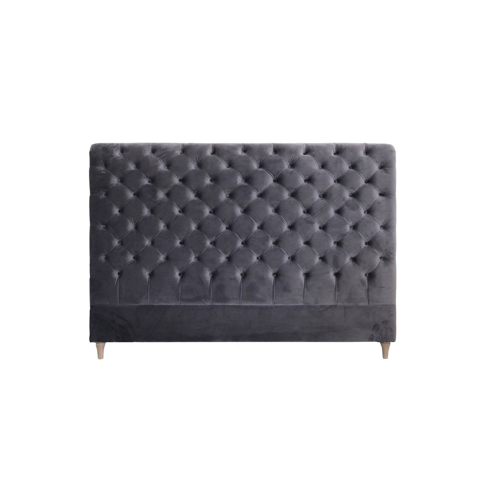 Charlene Velvet Headboard King Charcoal 1800MM ArchiPro NZ