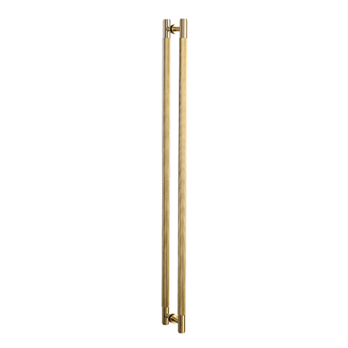 Brass Buster+Punch Cross Double Closet Bar