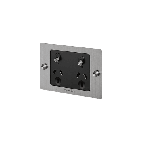 Steel Buster+Punch 2 Socket Outlet