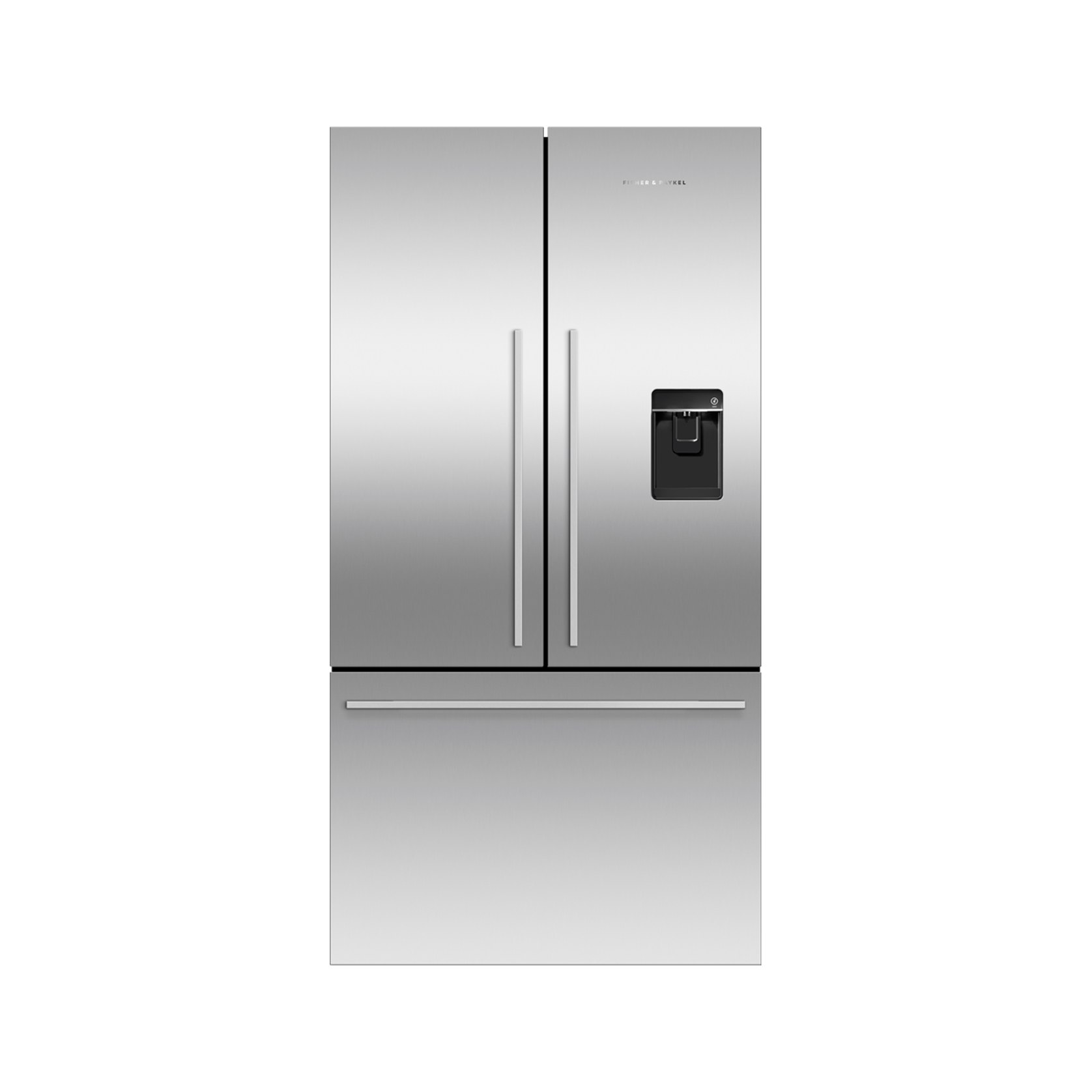 Freestanding French Door Refrigerator Freezer, 90cm, 569L, Ice & Water