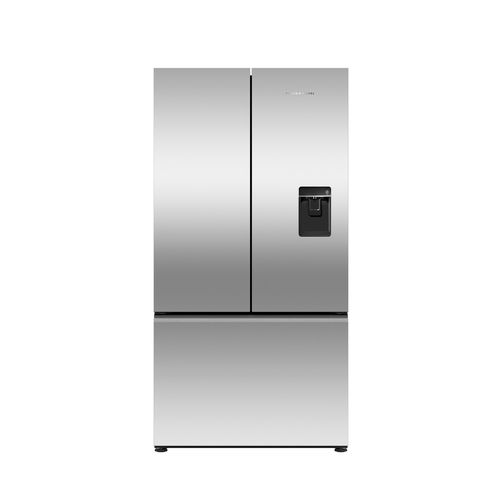 Freestanding French Door Refrigerator Freezer, 90cm, 569L, Ice & Water